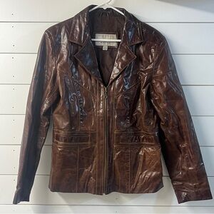 Wilson's Maxima Leather Brown Jacket Large
